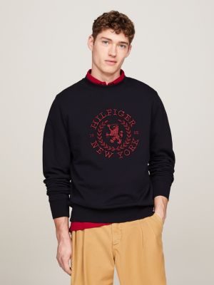 Tommy Hilfiger Men's Long Sleeve Logo Crewneck Sweatshirt, Bright White-pt,  L : Buy Online at Best Price in KSA - Souq is now : Fashion