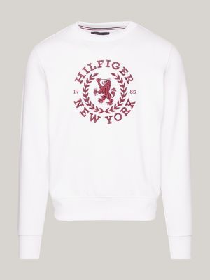 Oversized Crest Logo Sweatshirt | White | Tommy Hilfiger