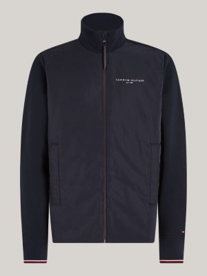 StandUp Collar ZipThru Sweatshirt Blue Tommy Hilfiger