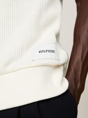 Hilfiger Monotype Waffelstrick-Pullunder | BEIGE | Tommy Hilfiger