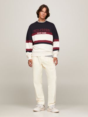 Tommy Hilfiger Cotton Graphic Crew Neck Jumper, Peach Dusk at John Lewis &  Partners