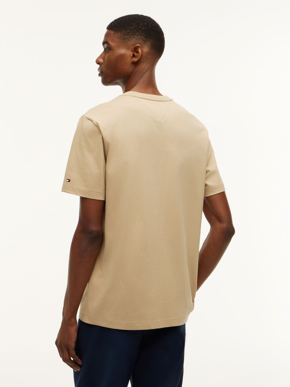 Textured Logo Jersey T-Shirt — Khaki