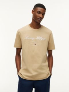 Textured Logo Jersey T-Shirt — Khaki 1