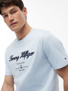 Textured Logo Jersey T-Shirt — Blue 3