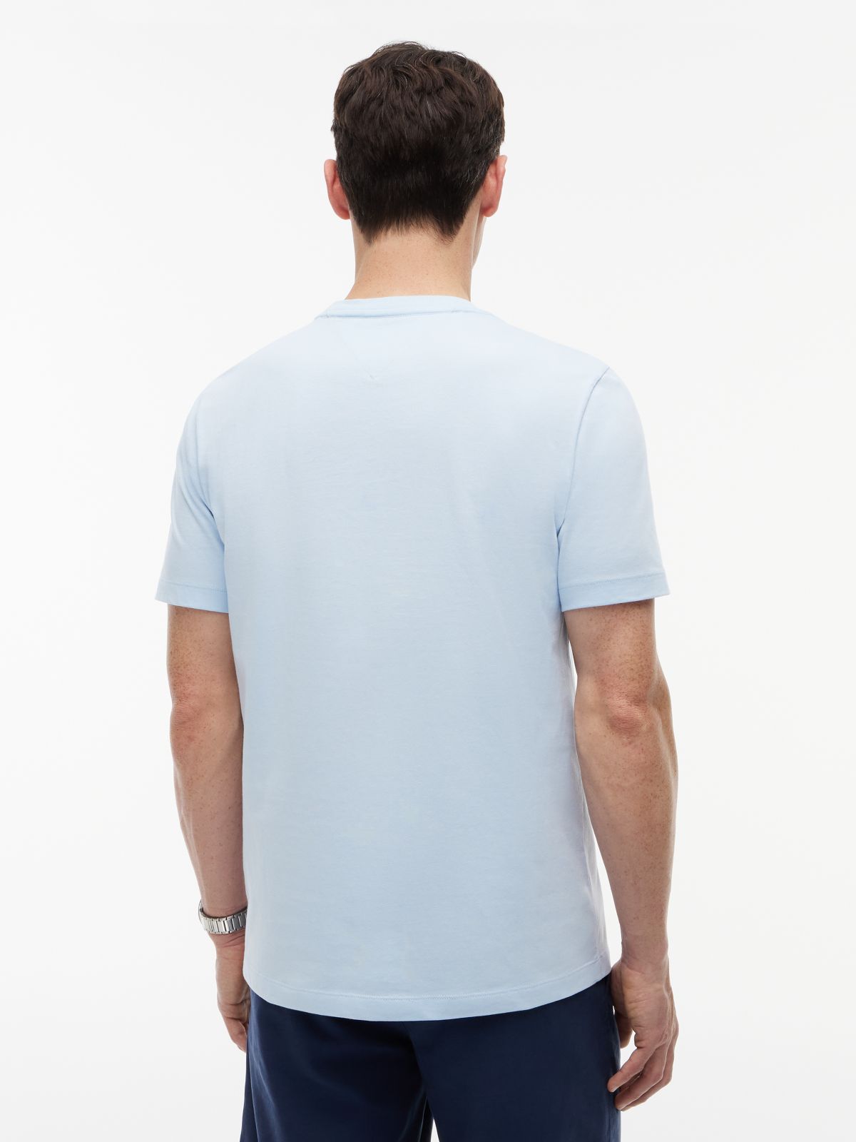 Textured Logo Jersey T-Shirt — Blue