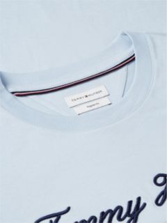 Textured Logo Jersey T-Shirt — Blue 6
