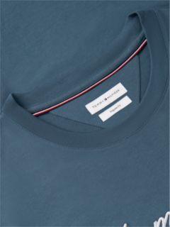 Textured Logo Jersey T-Shirt — Blue 6