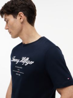 Textured Logo Jersey T-Shirt — Blue 3