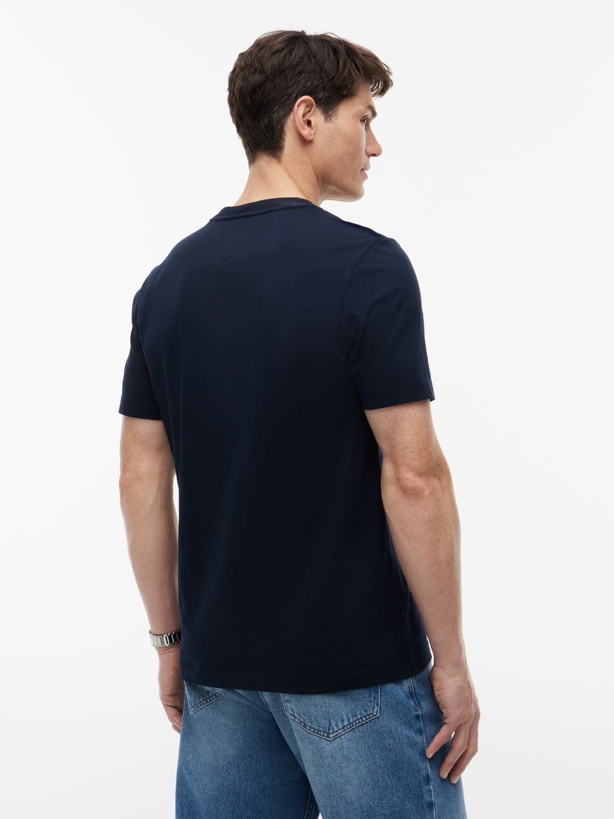 Textured Logo Jersey T-Shirt — Blue