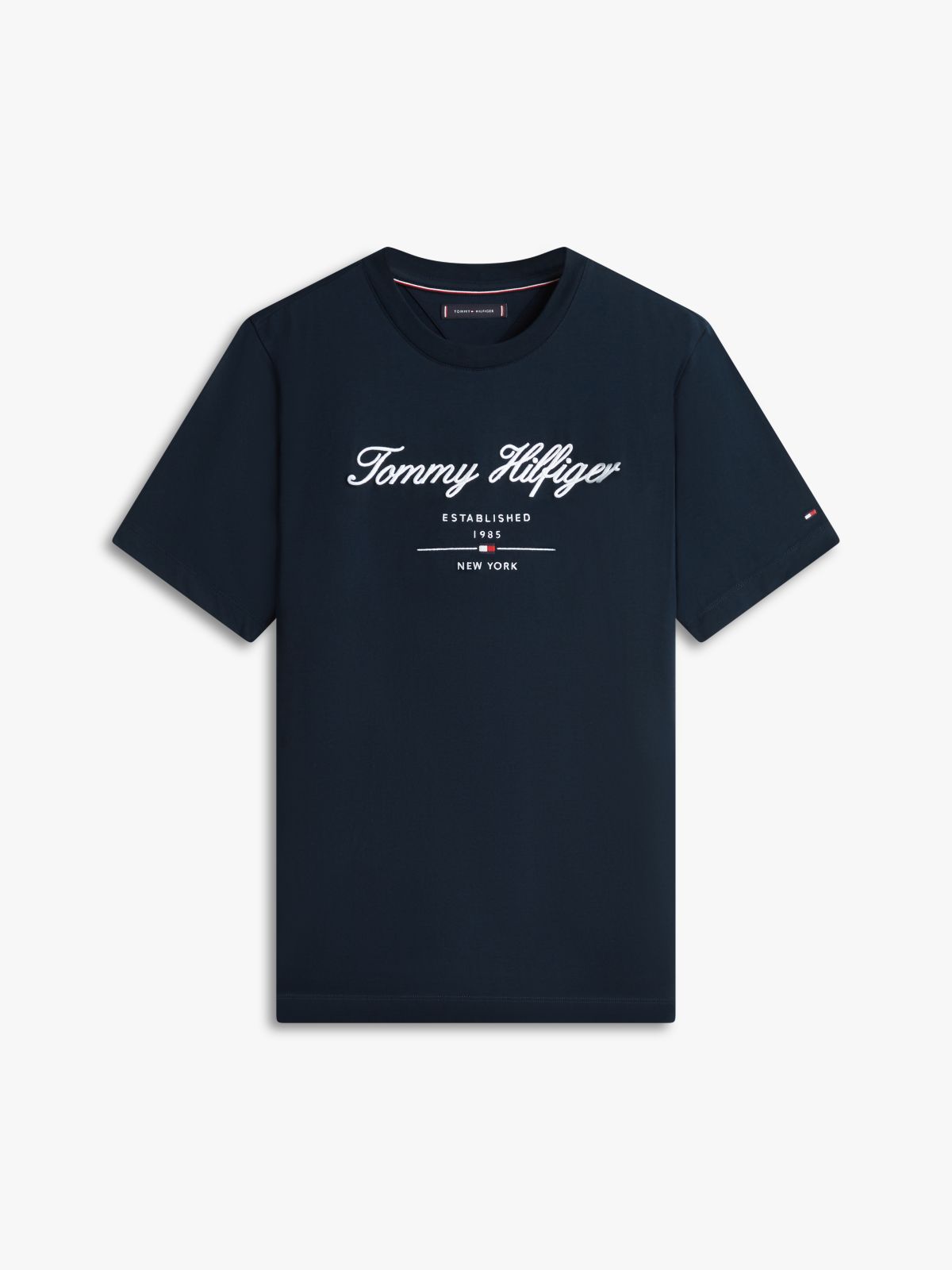 Textured Logo Jersey T-Shirt — Blue