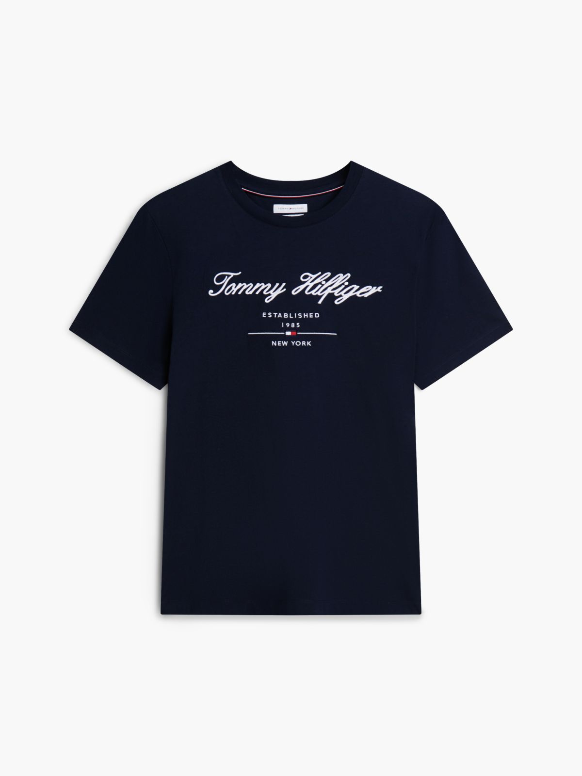 Textured Logo Jersey T-Shirt — Blue