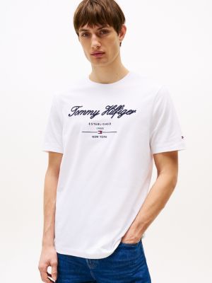 Tommy hilfiger script t on sale shirt