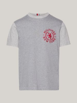 Jersey Crest Logo T-Shirt | Grey | Tommy Hilfiger