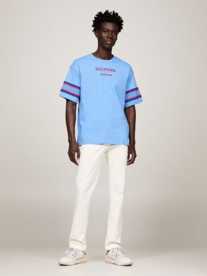 Hilfiger Monotype Stripe Sleeves T-Shirt Tommy | | Blue Hilfiger