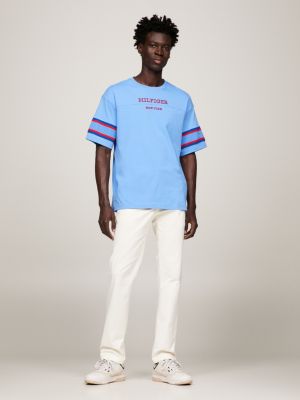 Hilfiger Monotype | Blue | Tommy Sleeves T-Shirt Stripe Hilfiger