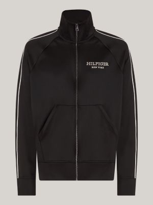 Hilfiger Monotype Zip-Thru Track Jacket | Black | Tommy Hilfiger