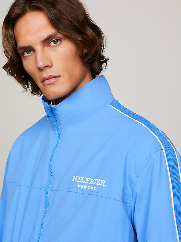 blue stripe track jacket for men tommy hilfiger