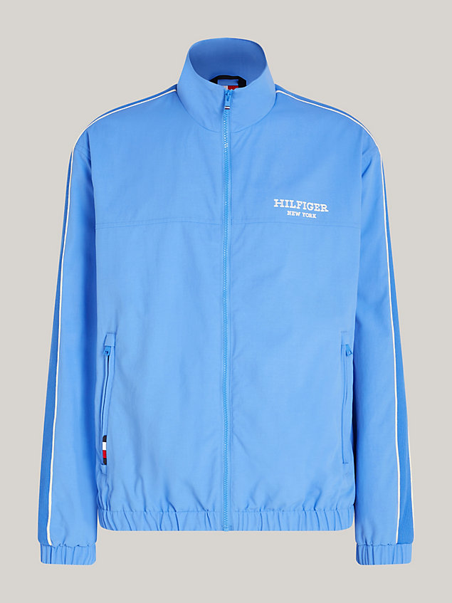 blue stripe track jacket for men tommy hilfiger