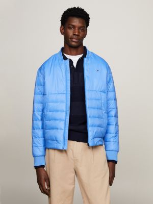 Water Repellent Packable Quilted Bomber Jacket Blue Tommy Hilfiger