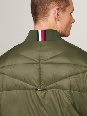 Bomber matelasse deperlant compressible Kaki Tommy Hilfiger