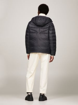 TH Warm Packable Quilted Hooded Jacket | Black | Tommy Hilfiger