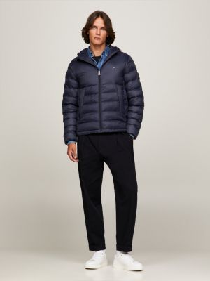 TH Warm Packable Quilted Hooded Jacket | Blue | Tommy Hilfiger