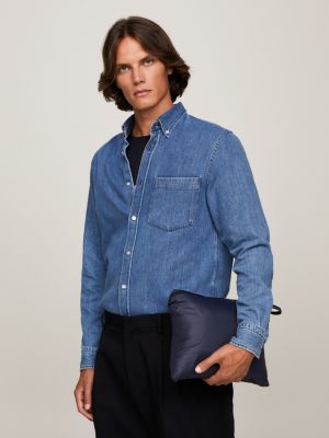 TH Warm Packable Quilted Hooded Jacket Blue Tommy Hilfiger