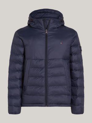  Tommy Hilfiger - Chaqueta acolchada con capucha para hombre,  Azul marino (Heather Navy) : Ropa, Zapatos y Joyería