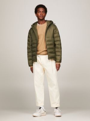 TH Warm Packable Quilted Hooded Jacket | Khaki | Tommy Hilfiger