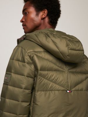 Tommy quilted hot sale hooded jacket