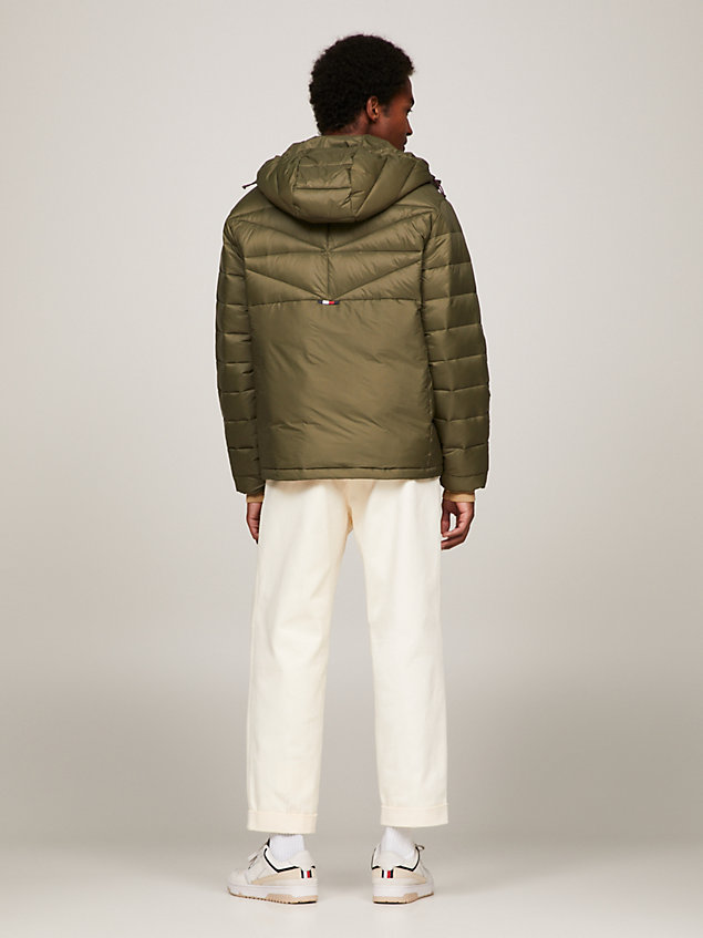 khaki th warm packable quilted hooded jacket for men tommy hilfiger