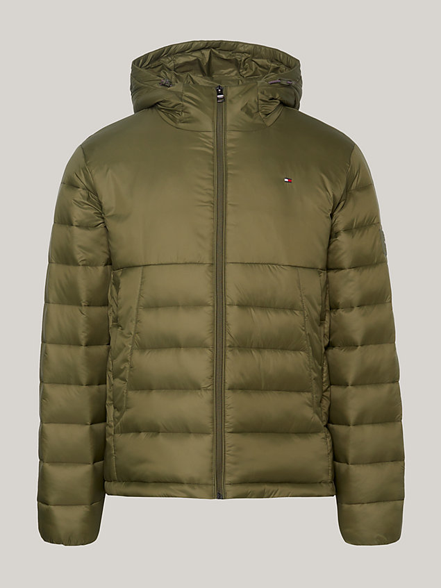 khaki th warm packable quilted hooded jacket for men tommy hilfiger