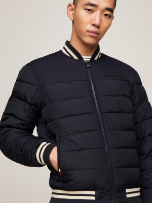 TOMMY HILFIGER - Men's quilted padded bomber jacket with signature details  - Size 