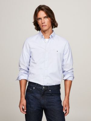 Tommy Hilfiger Flex Brushed Twill Regular Fit Shirt - Blue