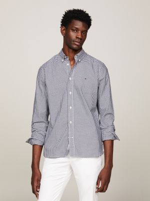 Tommy Hilfiger - Camisa de vestir para hombre, ajuste regular, no necesita  planchado, a cuadros