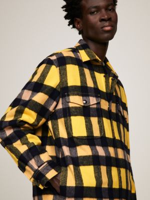 Check Button Pocket Overshirt | Yellow | Tommy Hilfiger