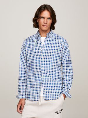 Camisa Tommy Hilfiger Natural Soft End azul hombre