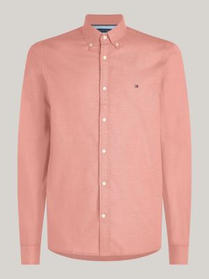 Flex Dobby Slim Fit Shirt | Pink | Tommy Hilfiger