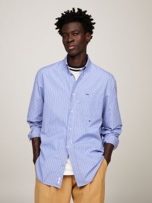 Premium Classics Stripe Regular Fit Shirt | Blue | Tommy Hilfiger