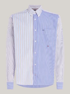 Blue striped best sale tommy hilfiger shirt