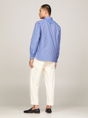 Hilfiger Monotype Regular Fit Oxford Shirt | Blue | Tommy Hilfiger