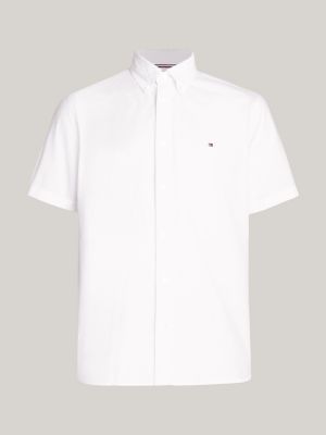 Poplin Short Sleeve Regular Fit Shirt | White | Tommy Hilfiger