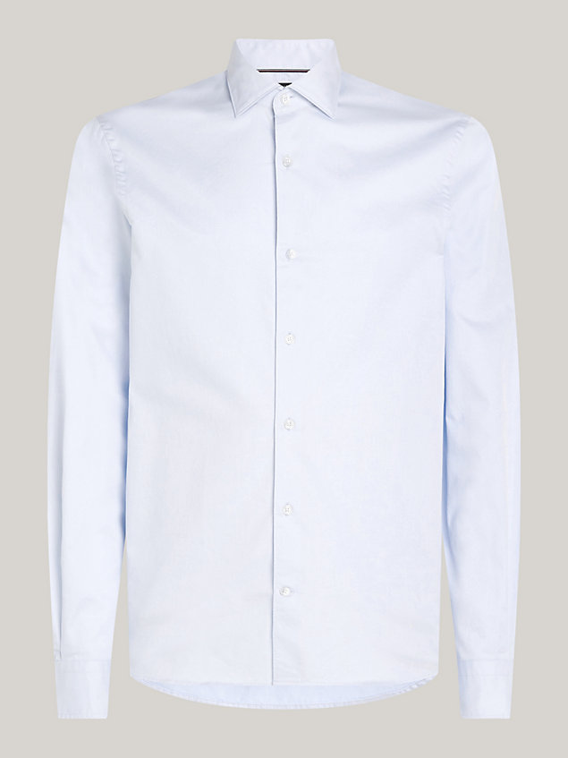 blue essential slim fit shirt for men tommy hilfiger
