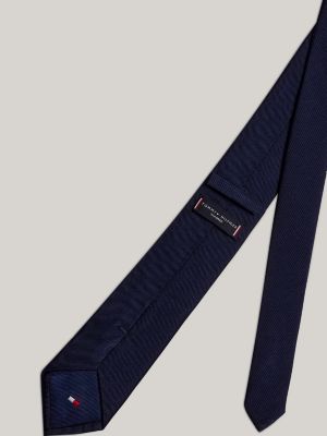 blue krawatte aus reiner seide für herren - tommy hilfiger