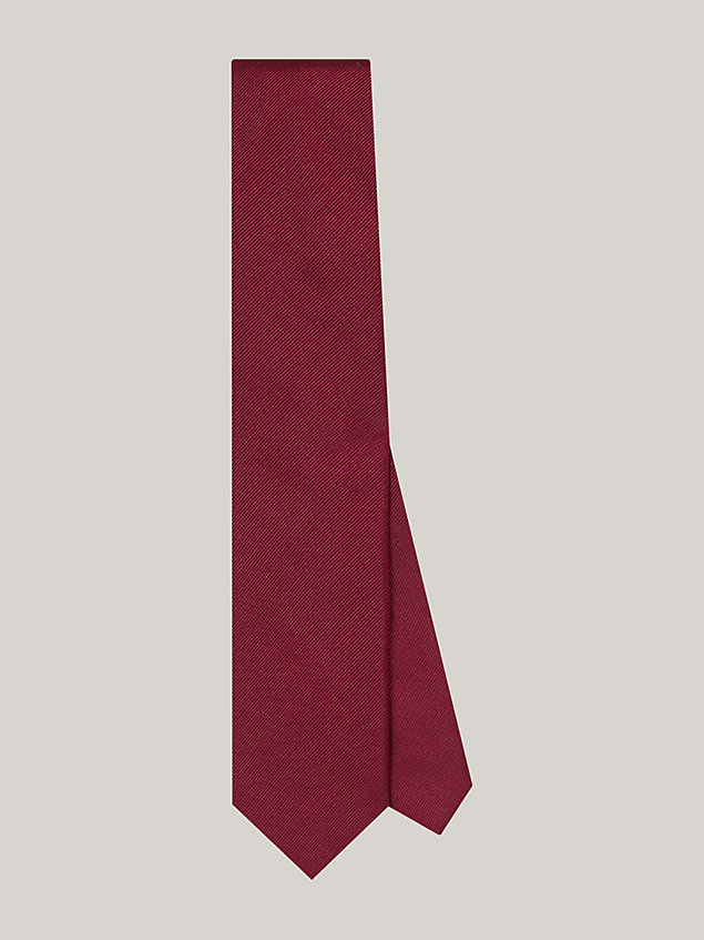 red krawatte aus reiner seide für herren - tommy hilfiger