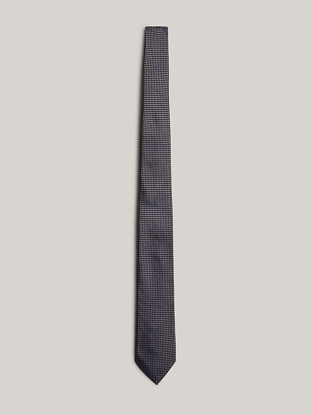 corbata de seda fina khaki de hombres tommy hilfiger