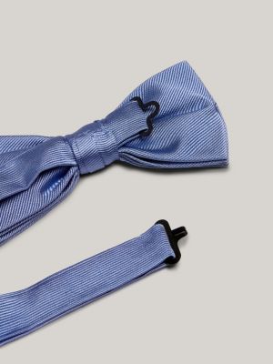 blue fliege aus reiner seide mit leinwandbindung für herren - tommy hilfiger