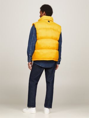 Tommy hilfiger puffer outlet jacket mens yellow