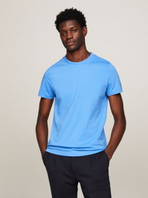 Blau Fit Slim Tommy mit Hilfiger | Langarmshirt Logo |