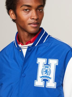 Crest Relaxed Fit Varsity Jacket | Blue | Tommy Hilfiger